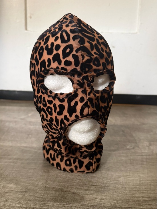 Fashion Brand Company Accessories - Fashion Brand Company Leopard Print Balaclava Face Mask - Brown & Black